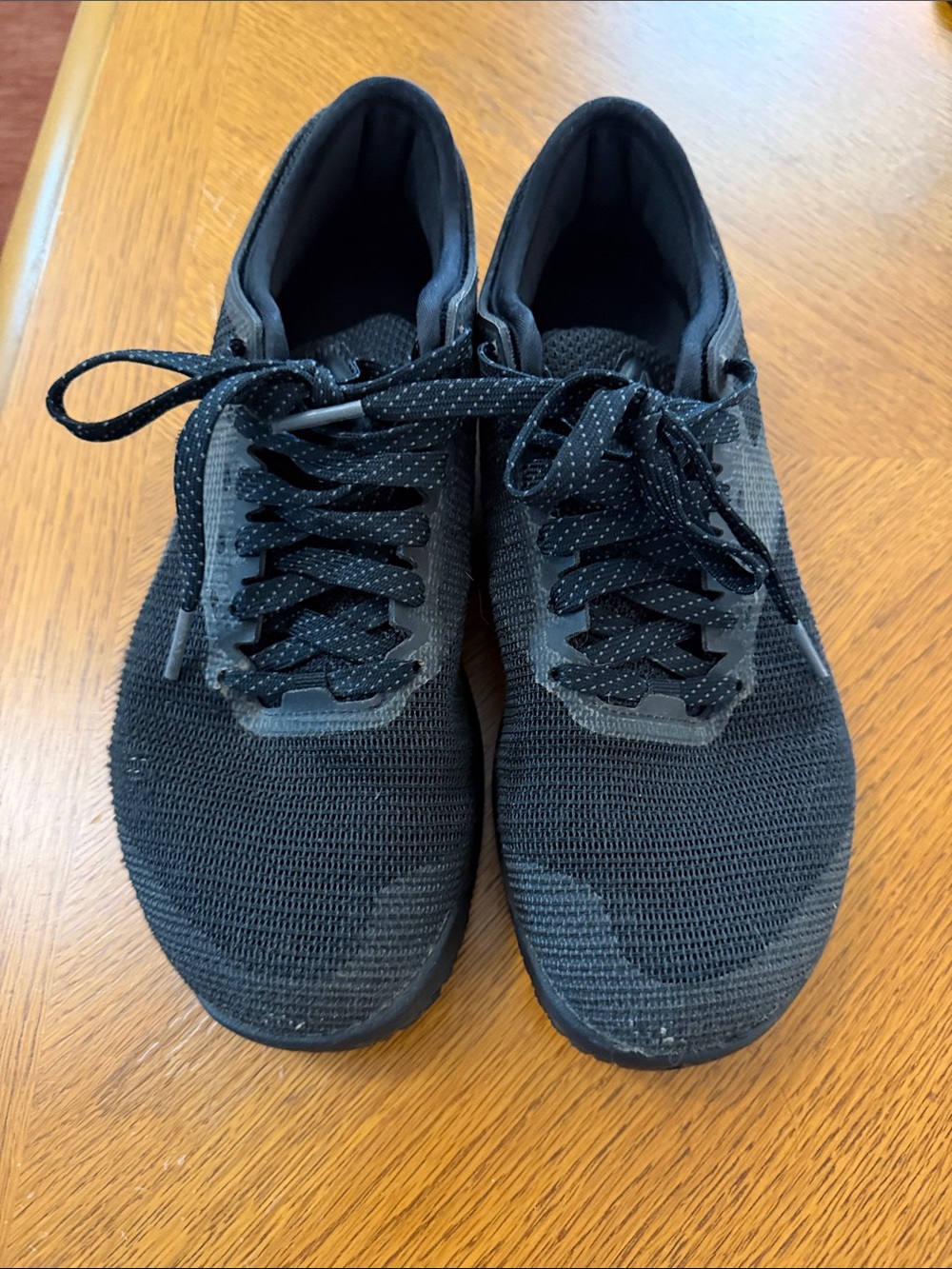 Reebok Black Knit Athletic Sneakers